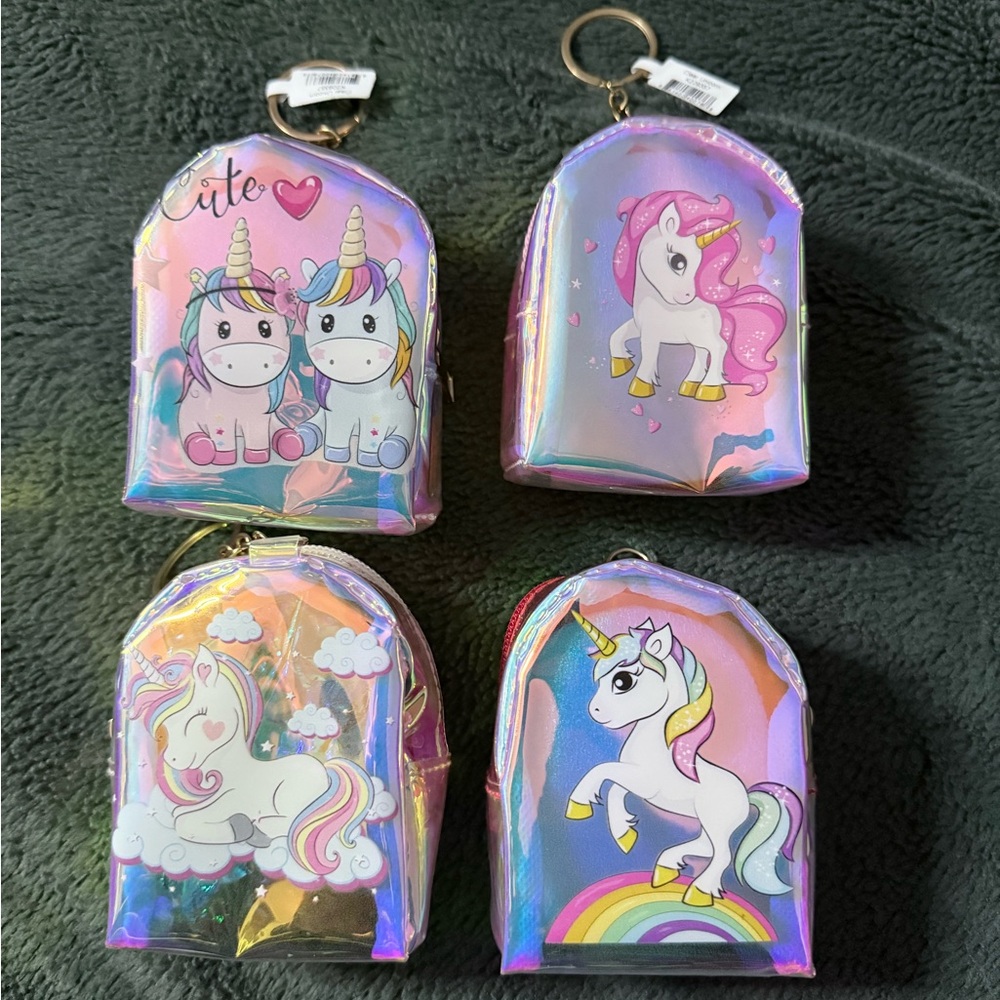 Holographic Unicorn Mini Backpacks